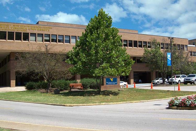 The exterior of the Robert C. Byrd Health Sciences Center Charleston Division building.
